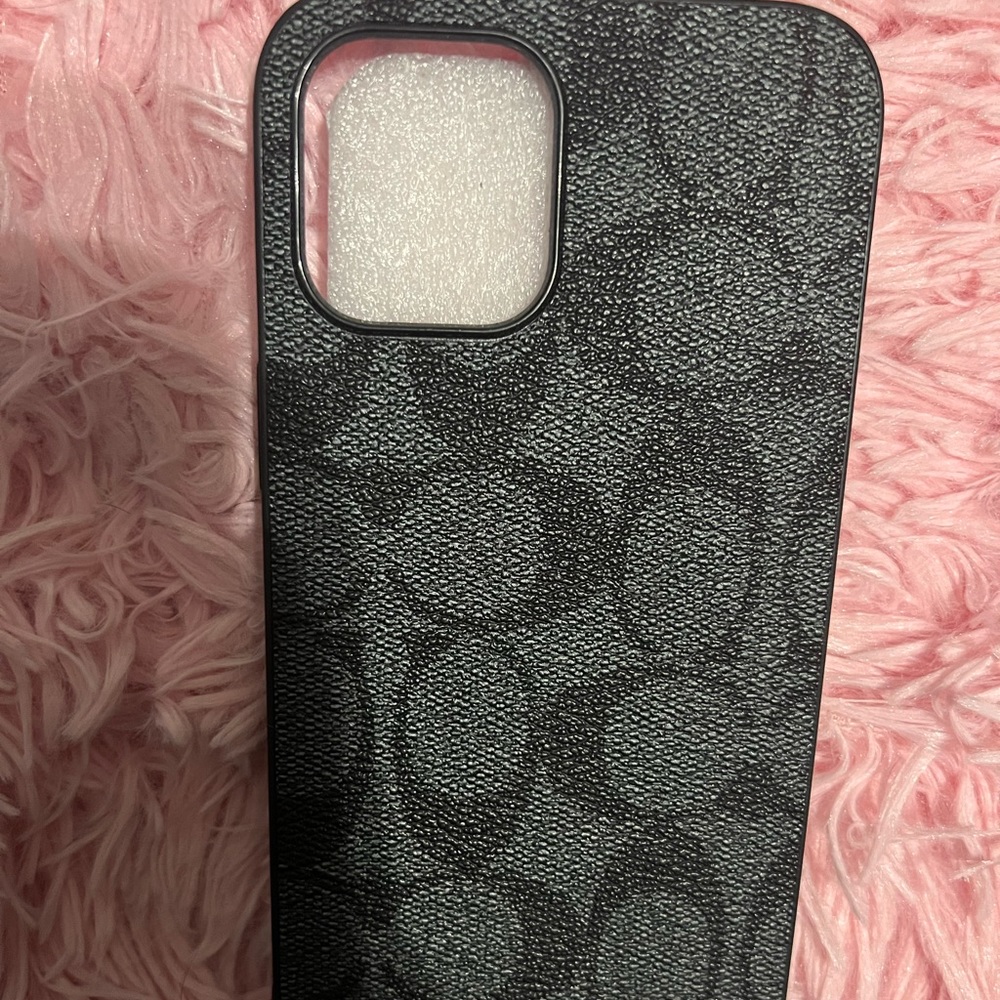 Black coach iPhone 12 Pro Max case
